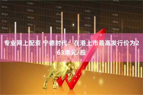 专业网上配资 宁德时代：在港上市最高发行价为263港元/股